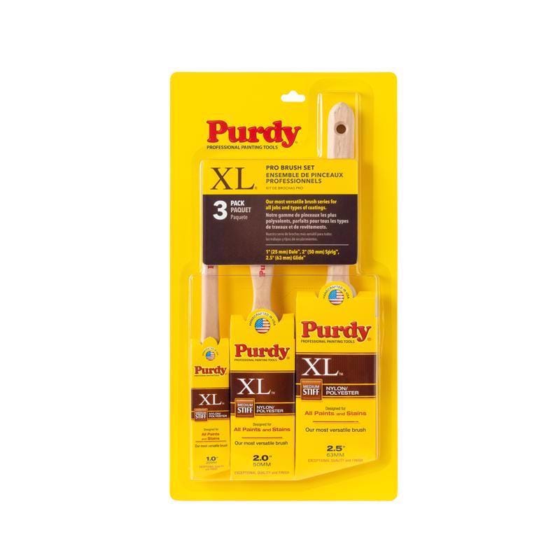 Purdy 14L853100 XL Medium Stiff Assorted Paint Brush Set