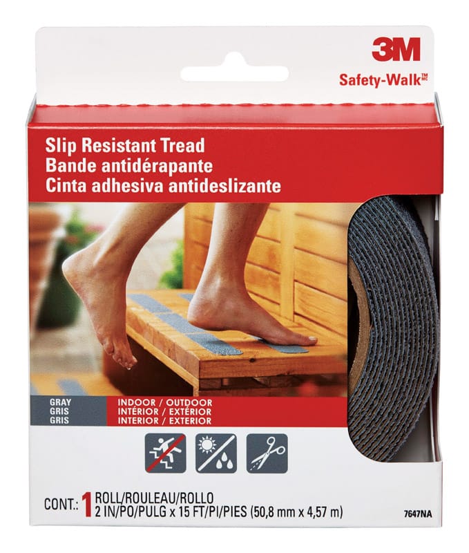3M 370G-R2X180 Safety-Walk Gray Anti-Slip Tape 2 in. W X 180 in. L 1 pk