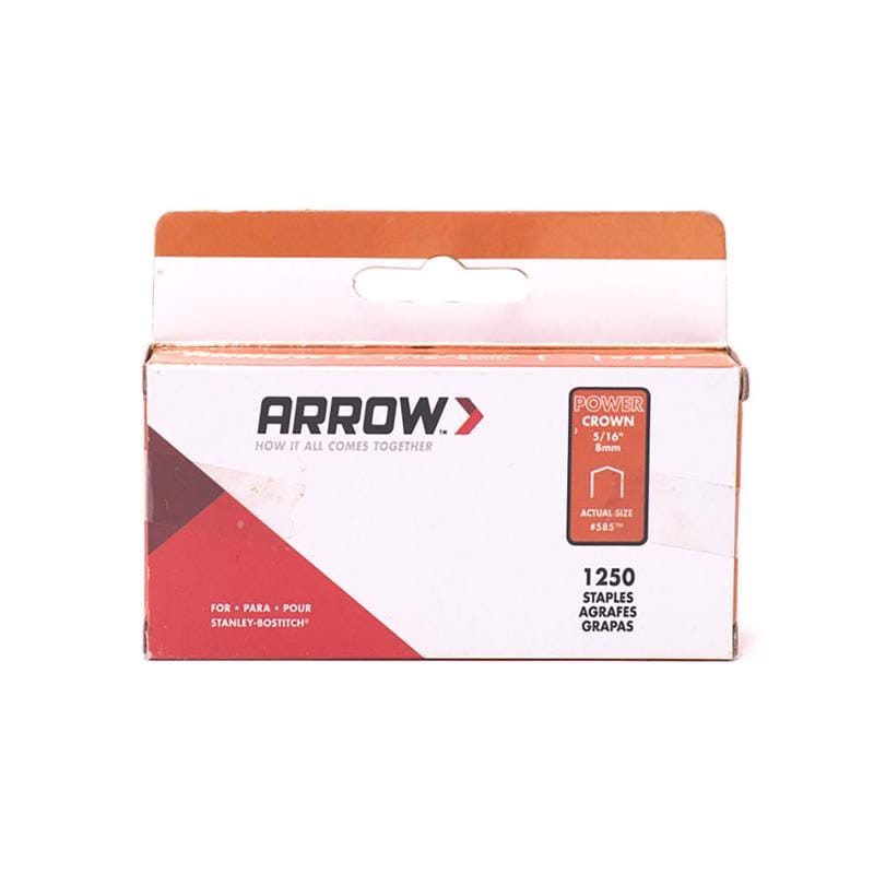 Arrow 585SP #585 3/8 in. W X 5/16 in. L 18 Ga. Power Crown Standard Staples 1250 pk