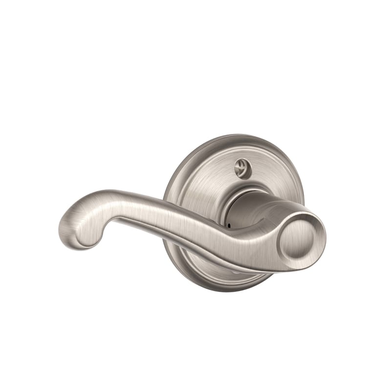 Schlage F170FLA619RH Flair Satin Nickel Dummy Lever