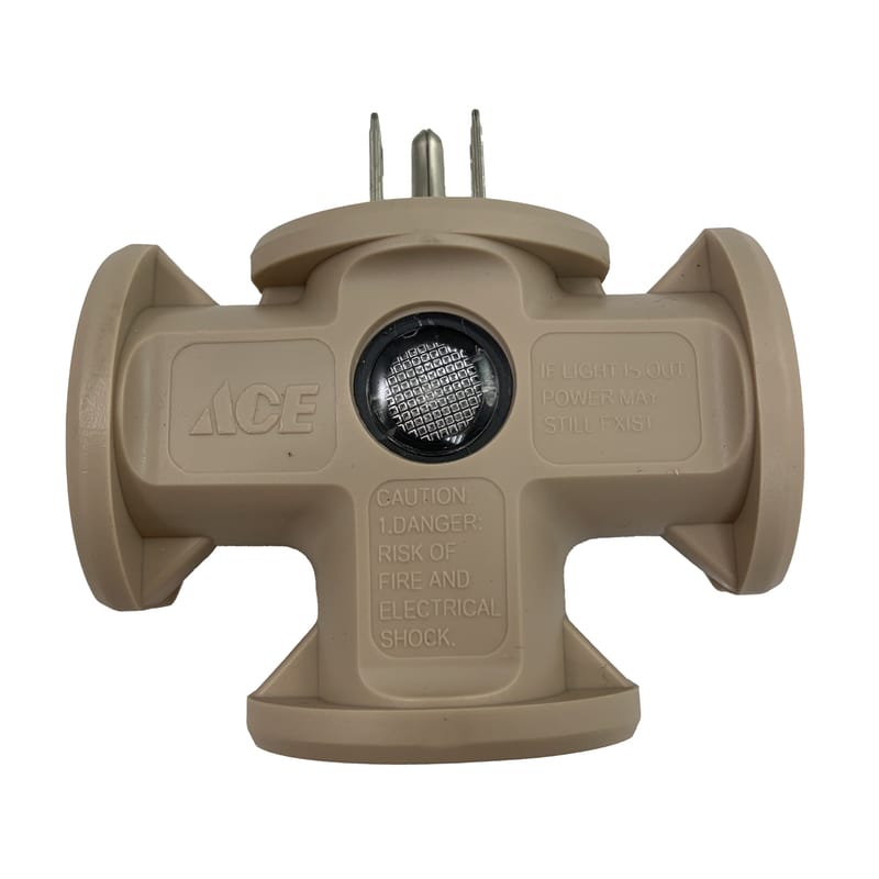 Projex FA-848E/15BUPRJ Grounded 3 outlets Triple Tap Adapter 1 pk