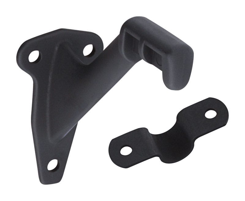 National Hardware N830-133 Black Aluminum Handrail Bracket 250 lb