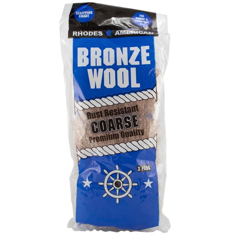 Rhodes American 123102 3 Grade Coarse Bronze Wool Pads 3 pk