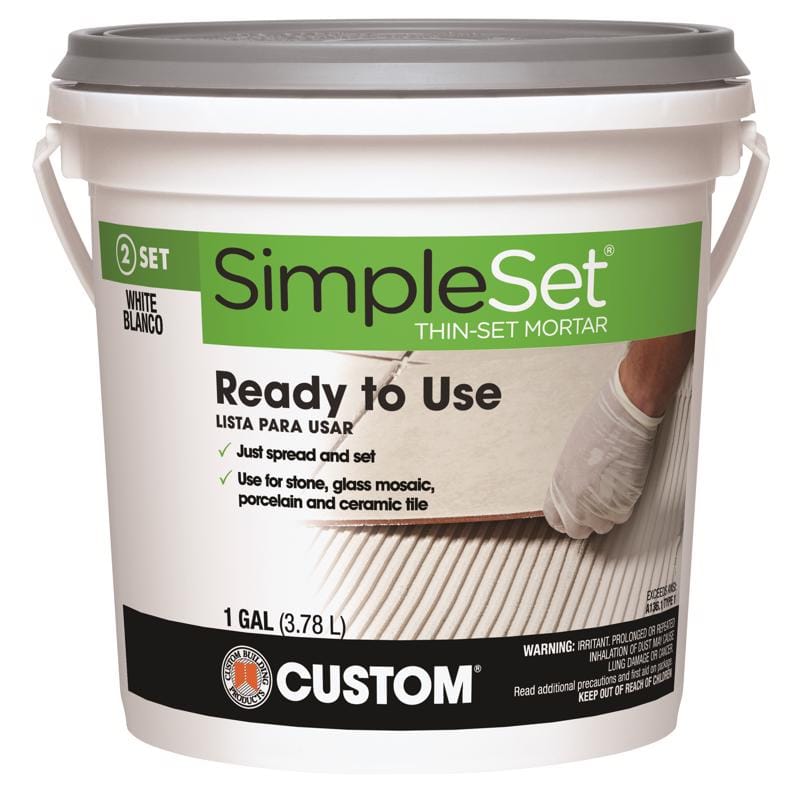 Custom Building Products STTSW1-2 SimpleSet White Thin-Set Mortar 1 gal