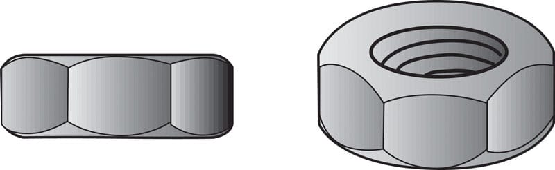Hillman 180415 5/8 in. Zinc Dichromate Steel USS Hex Nut 25 pk