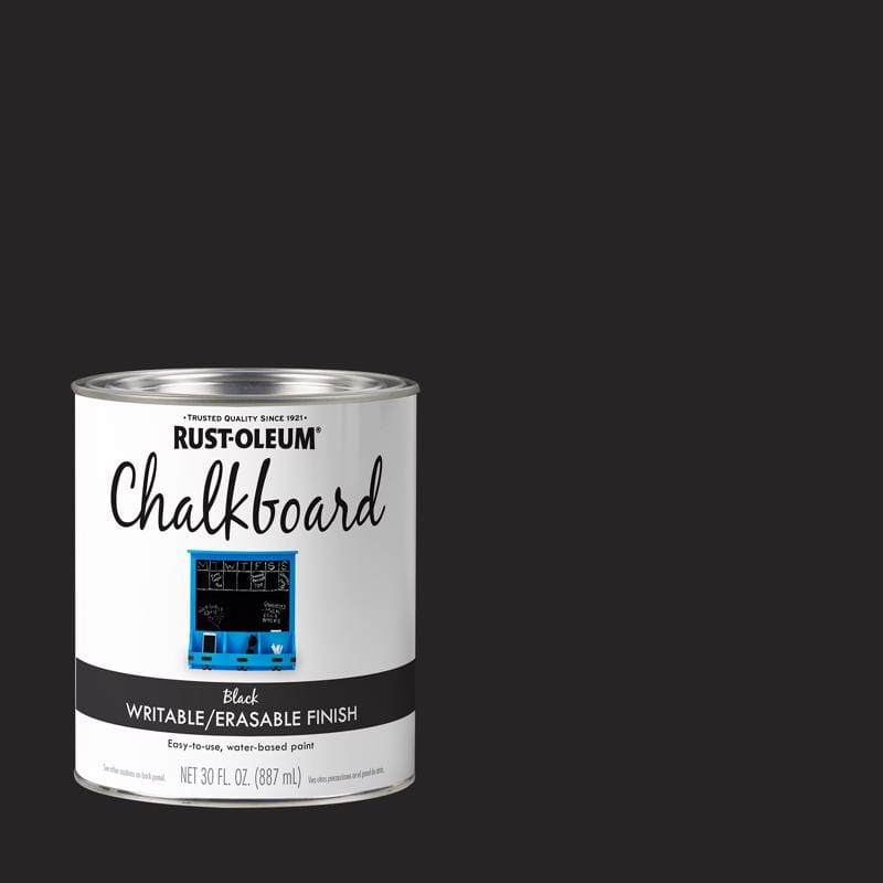 Rust-Oleum 301450 Specialty Flat Black Acrylic Chalkboard Paint 30 oz