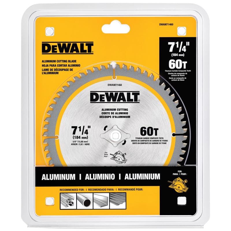 Dewalt DWAM71460 7-1/4 in. D X 5/8 in. Titanium/Carbide Circular Saw Blade 60 teeth 1 pk