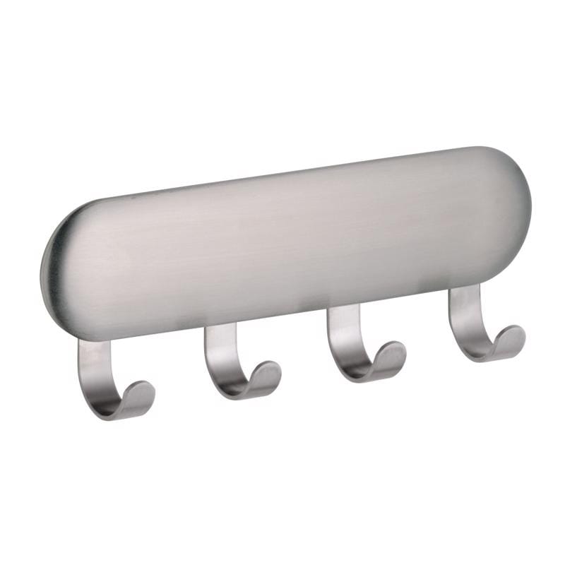 Idesign 82600 4 Hook Brushed Stainless Steel Storage Hook/Strap 1 pk