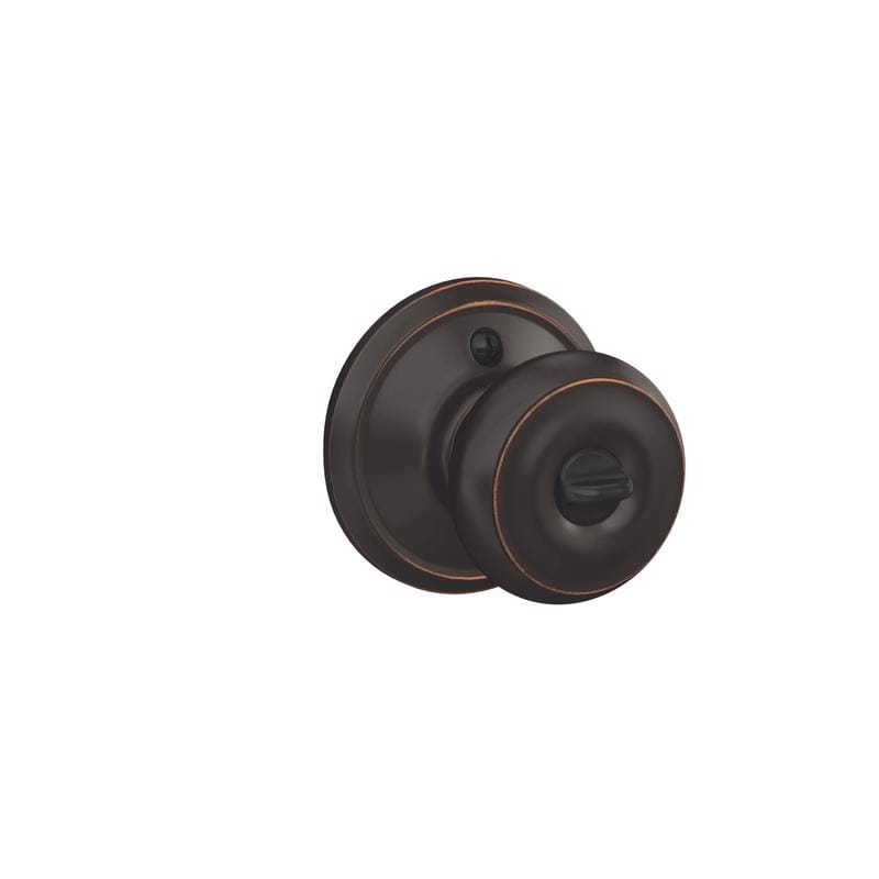 Schlage F51VGEO716 Georgian Aged Bronze Entry Door Knob 1-3/4 in.