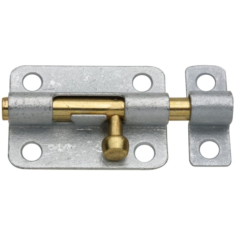 National Hardware N151-878 3 in. L Galvanized Brass/Steel Barrel Bolt 1 pk