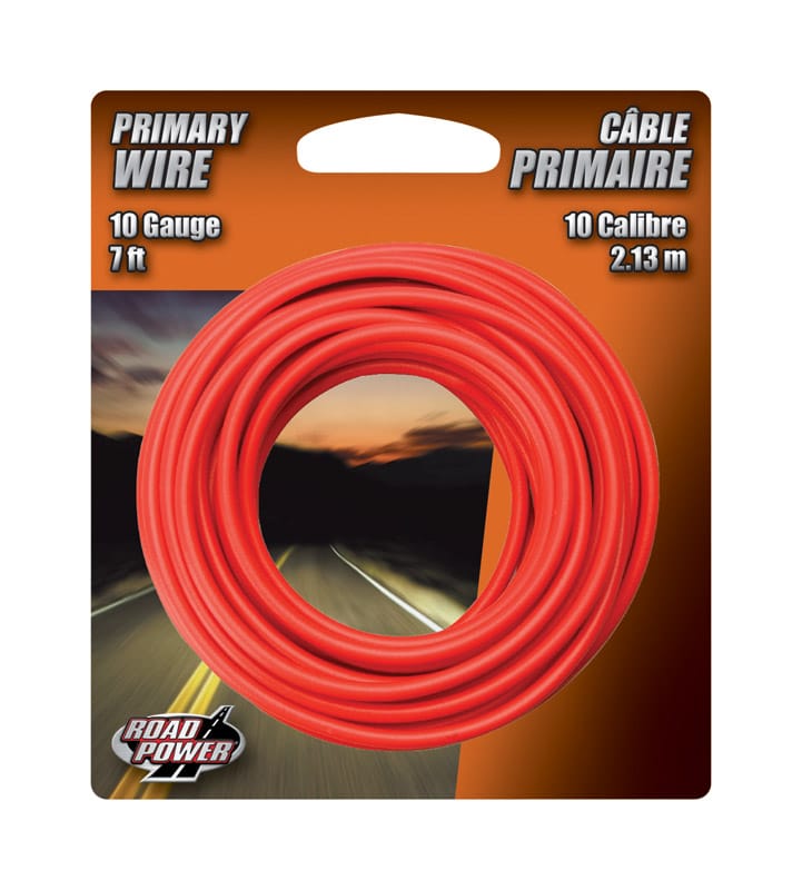 Coleman Cable 55672133 7 ft. Stranded 10 Ga. Primary Wire Red