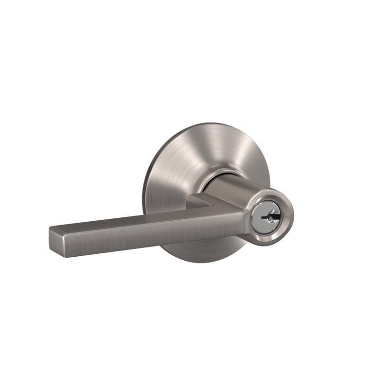 Schlage F51VLAT619 Latitude Satin Nickel Keyed Entry Lever 1-3/4 in.