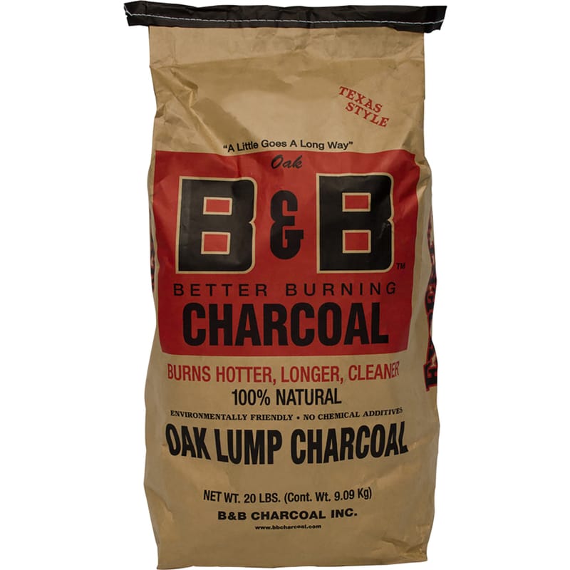B&B Charcoal 42 All Natural Oak Lump Charcoal 20 lb