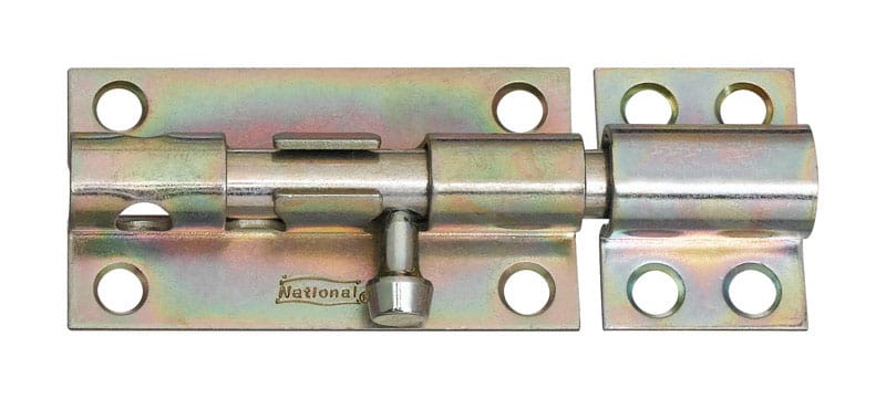 National Hardware N162-370 4 in. L Zinc-Plated Steel Heavy Duty Barrel Bolt 1 pk