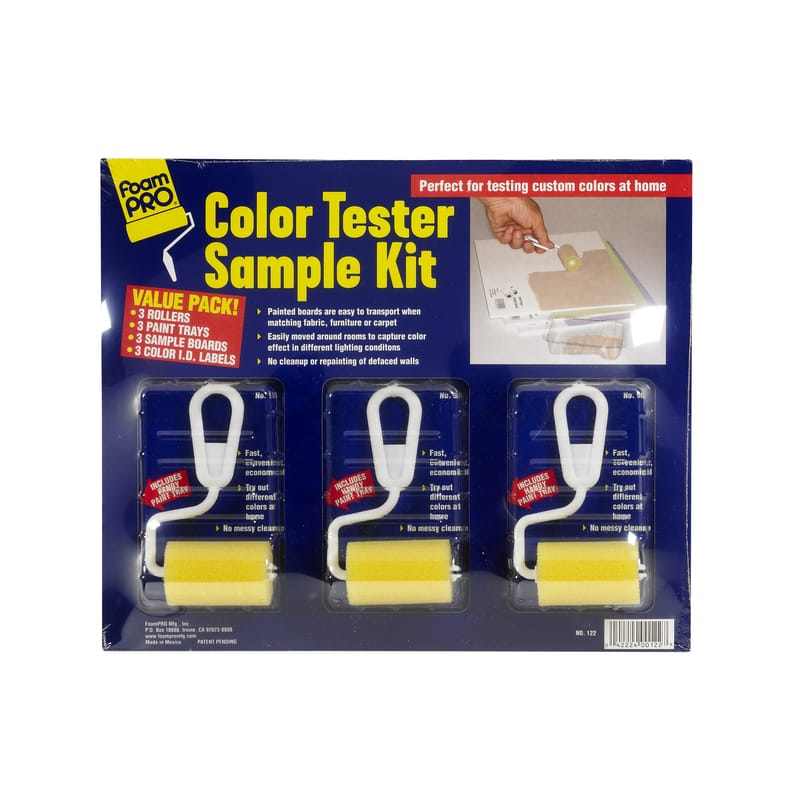 Foam Pro 122 10 in. W X 12 in. L White Foam Core Color Test Value Pack