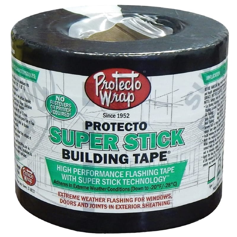 Protecto Wrap 844006SW Super Stick 6 in. W X 75 ft. L Synthetic Flashing Tape Silver