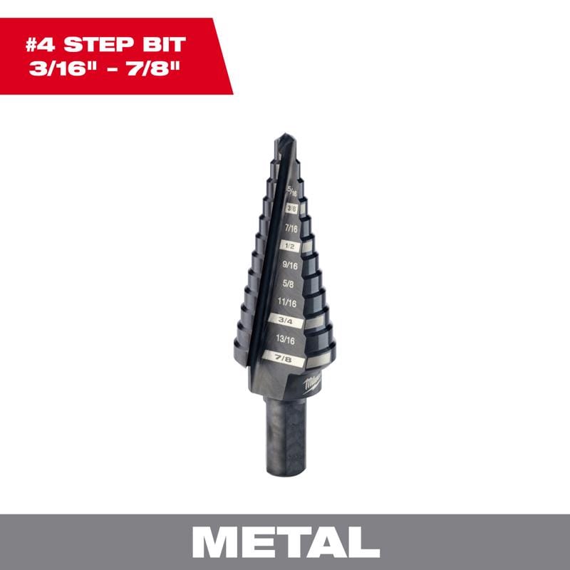 Milwaukee 48-89-9204 Step Bit #4 3/16" - 7/8"