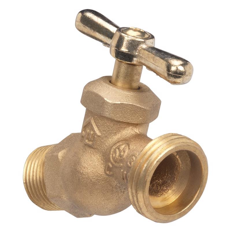 Homewerks VHNSTDF3 1/2 in. MIP X 3/4 in. MHT Brass No-Kink Hose Bibb