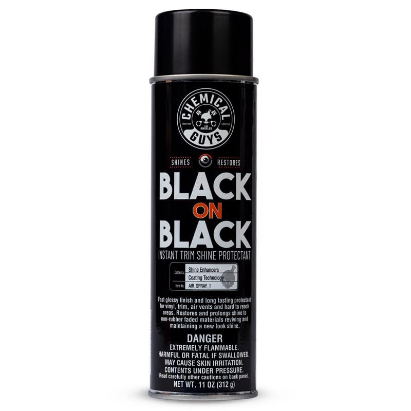 Black On Black Instant Shine Dressing AIR_SPRAY_1 Chemical Guys Black On Black Plastic Protectant Spray 11 fl. oz.