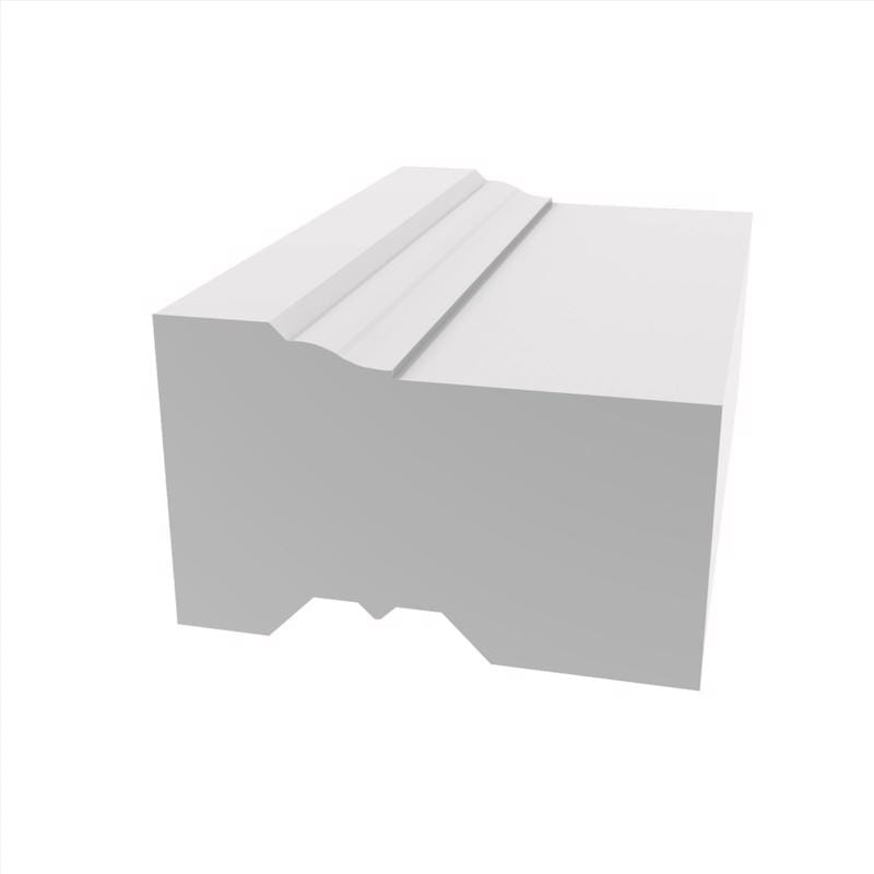 Alexandria Moulding RY335-ZM096CI 1 1/4 in. H X 2 in. W X 8 ft. L Paintable White PVC Brick Mould