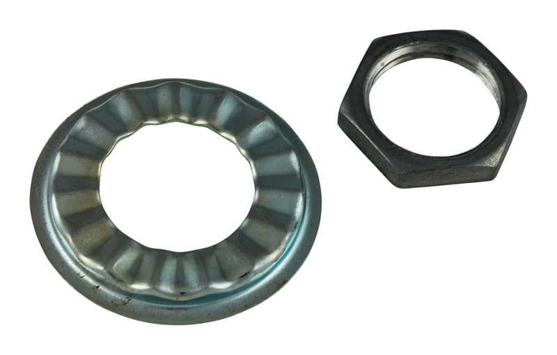 Plumb Pak PP800-88 Faucet Locknut and Rosette For Universal Gray Zinc 2 pc