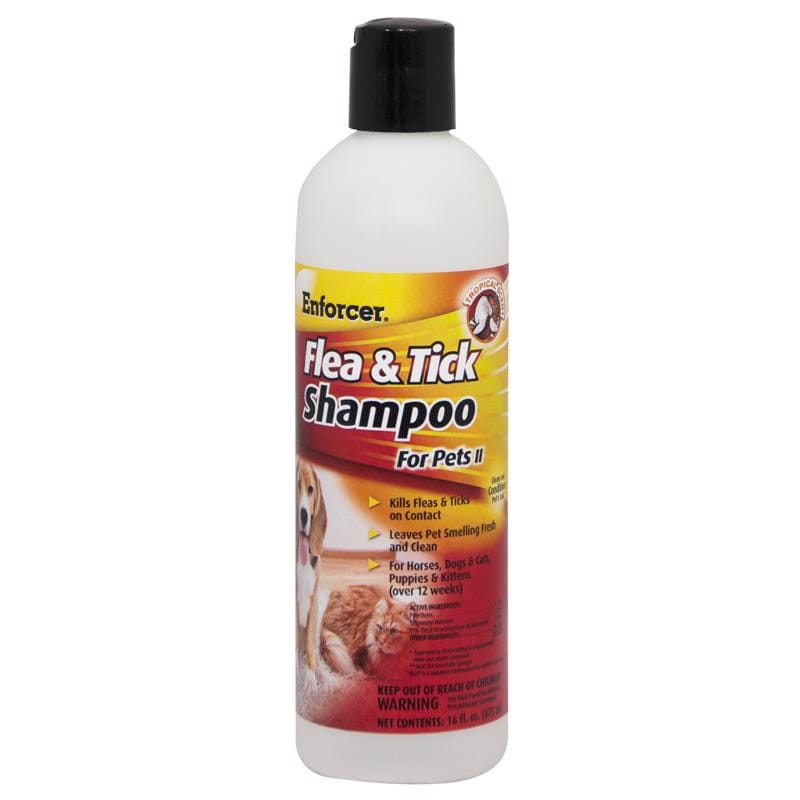 Enforcer EPS16 Liquid Cat and Dog Flea and Tick Shampoo Pyrethrins 16 oz