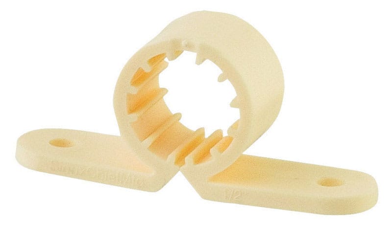 Sioux Chief 559-2PK2 EZGlide 1/2 in. Natural Plastic Pipe Clamps