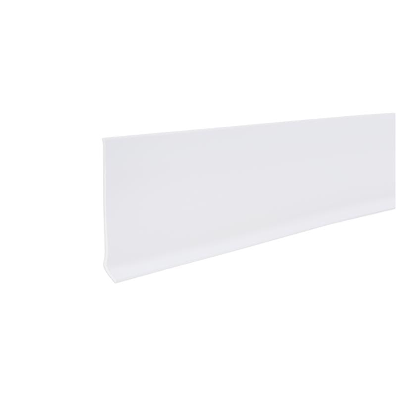 M-D Building Products 93203 4 in. H X 0.08 in. W X 20 ft. L Self-Stick Snow White Vinyl Wall Base