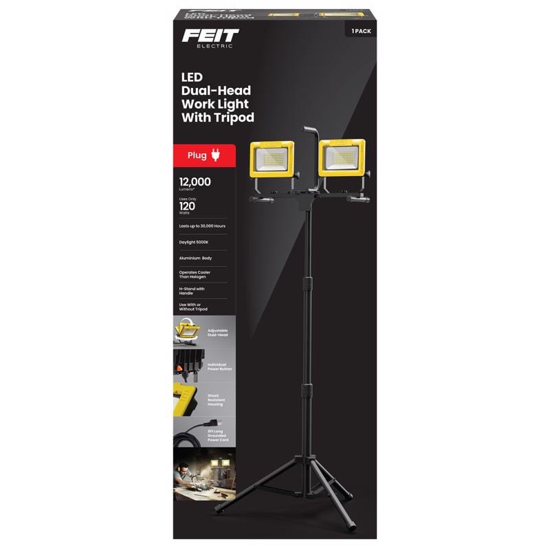 Feit WORK12000XLTPPL Pro Series 12000 lm LED Corded Tripod Work Light