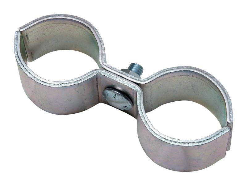 National Hardware N344-648 2 in. L Zinc-Plated Silver Steel Gate Pipe Clamp 1 pk