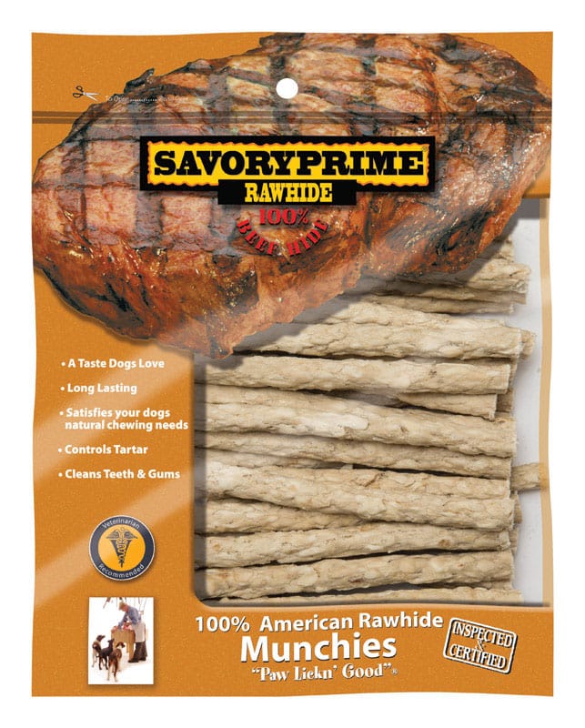 Savory Prime 900 Munchies All Size Dogs Adult Rawhide Sticks Beef Rawhide 5 in. L 30 pk