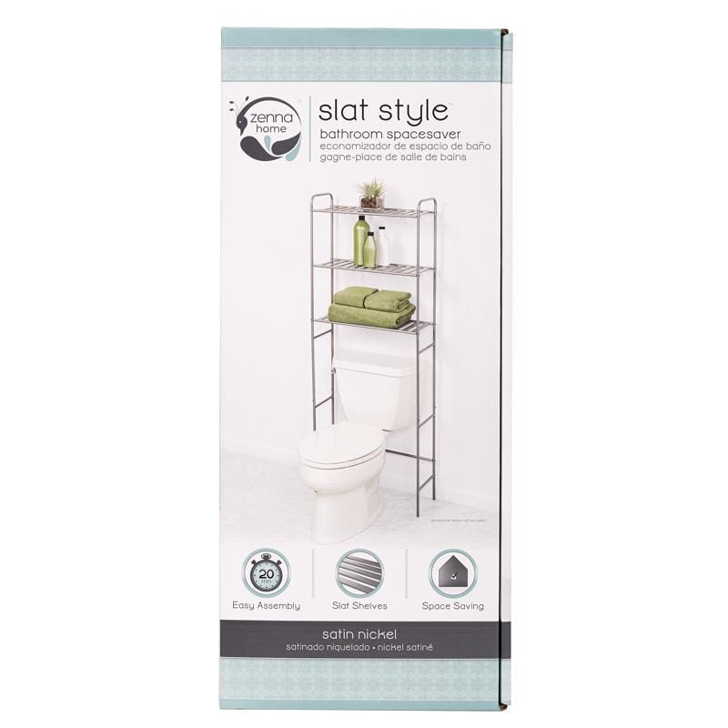 Zenna Home 2265NN 60.2 in. H X 22.8 in. W X 8-1/2 in. D Silver Metal Spacesaver Shelf