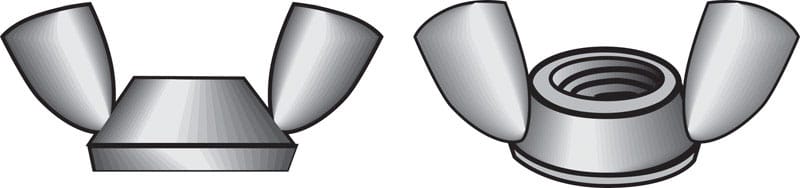 Hillman 180261 1/2 in. Zinc-Plated Steel SAE Wing Nut 50 pk