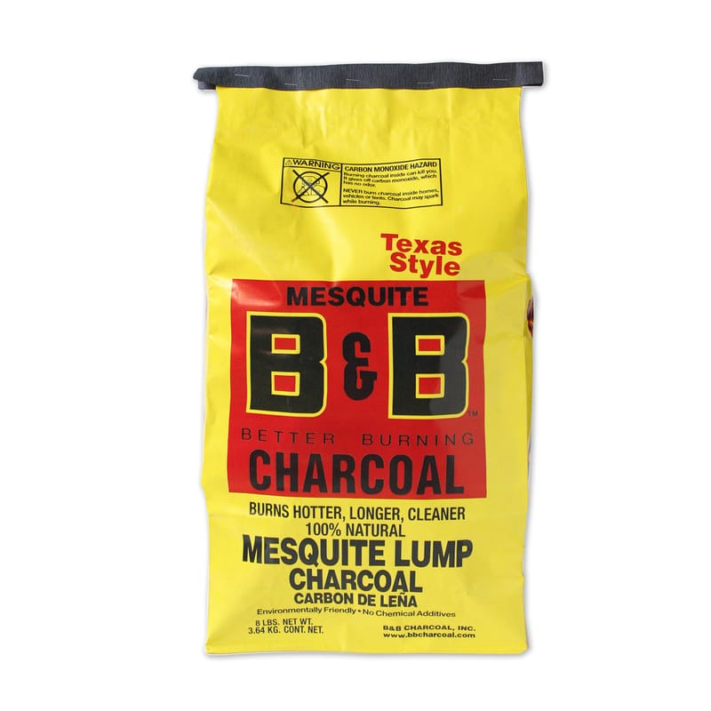 B&B Charcoal 50 All Natural Mesquite Lump Charcoal 8 lb