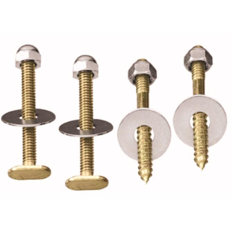 Plumb Pak PP835-165 Toilet Bolt and Screw Set Chrome Plated Brass