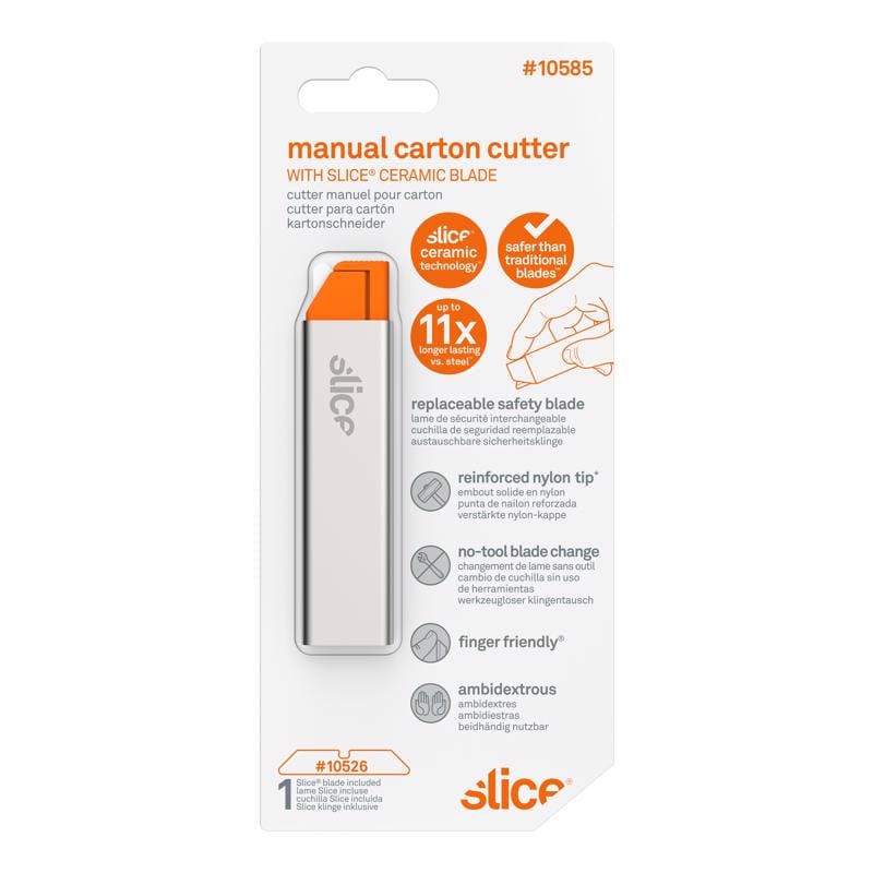 Slice 10585 6.17 in. Carton Cutter Silver 1 pc
