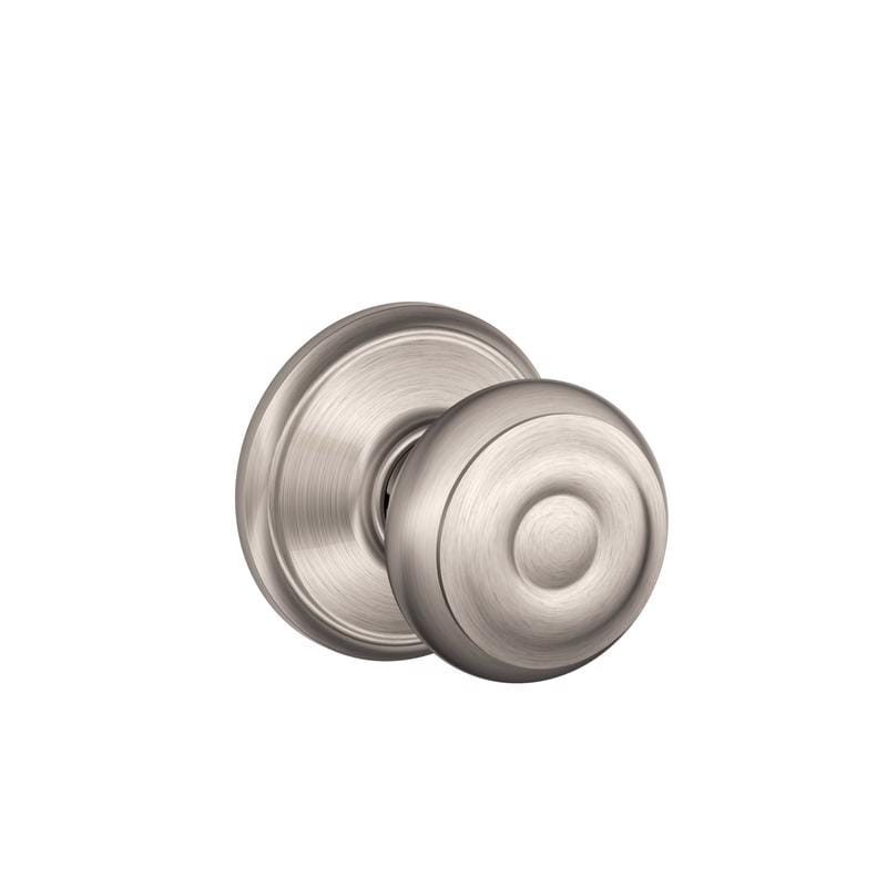 Schlage F10VGEO619 Georgian Satin Nickel Passage Door Knob 1-3/4 in.