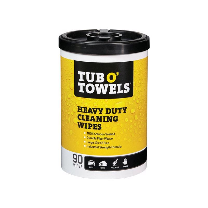 TUB O' Towels TW90 Heavy Duty Fiber Weave Cleaning Wipes 12 in. W X 10 in. L 90 pk
