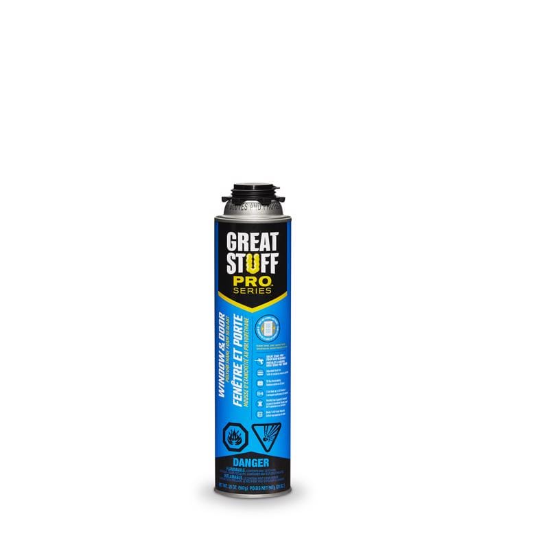 Great Stuff 187273 Pro Series Yellow Polyurethane Insulating Foam Sealant 20 oz
