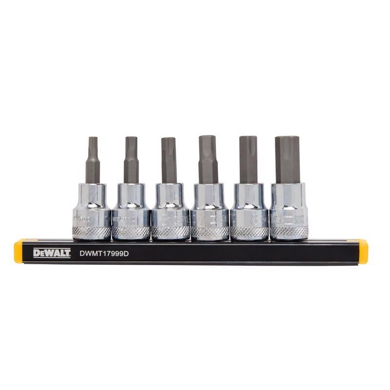 Dewalt DWMT17001 3/8 in. drive Metric 6 Piece Hex Bit Socket Set 1 pc
