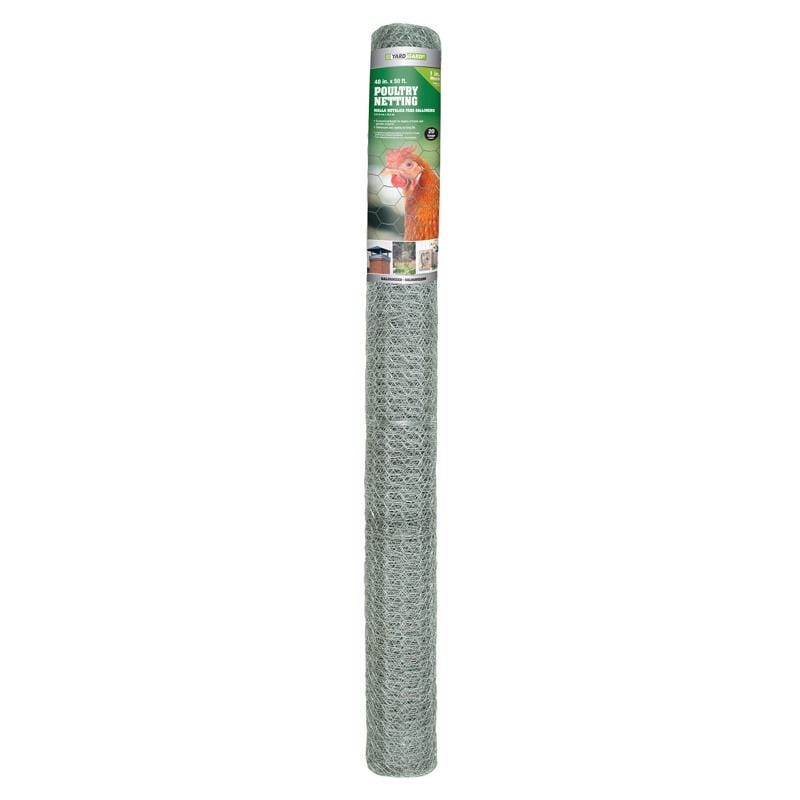 Yardgard 308431B 48 in. H X 50 ft. L Galvanized Steel Poultry Netting 1 in.