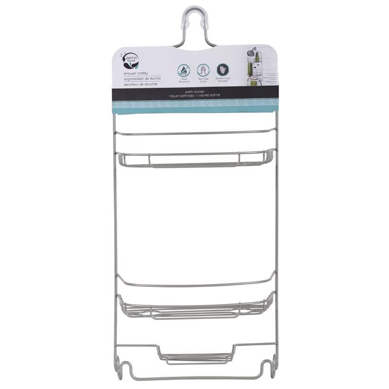 Zenna 7542NN Home 24 in. H X 8 in. W X 5 in. L Satin Nickel Shower Caddy