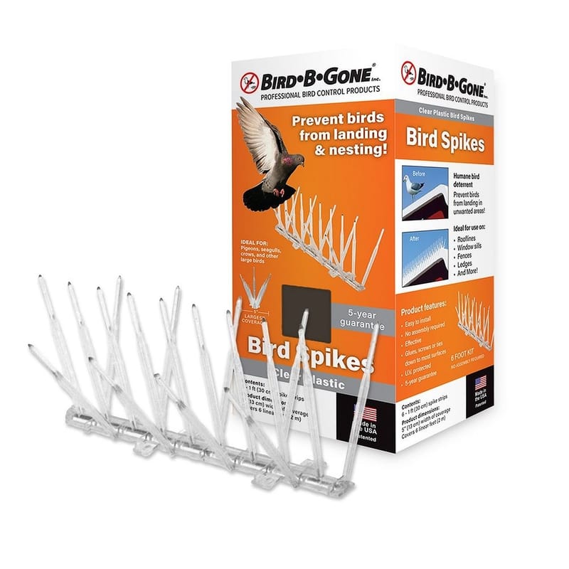 Bird-B-Gone MM2000-5/6 Bird Repelling Spikes For Assorted Species 1 pk