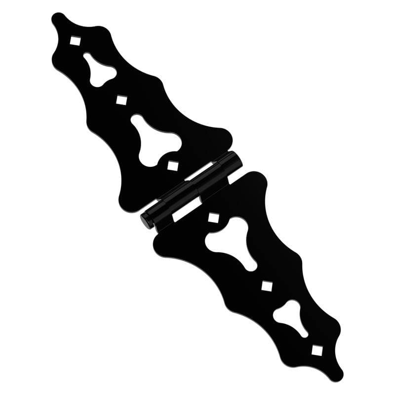 National Hardware N166-011 11.84 in. L Black Steel Ornamental Strap Hinge 1 pk