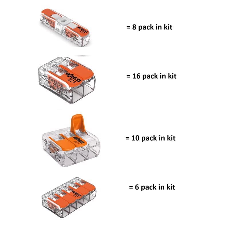 Wago 887-0408 Clamp Wire Connector 40 pk