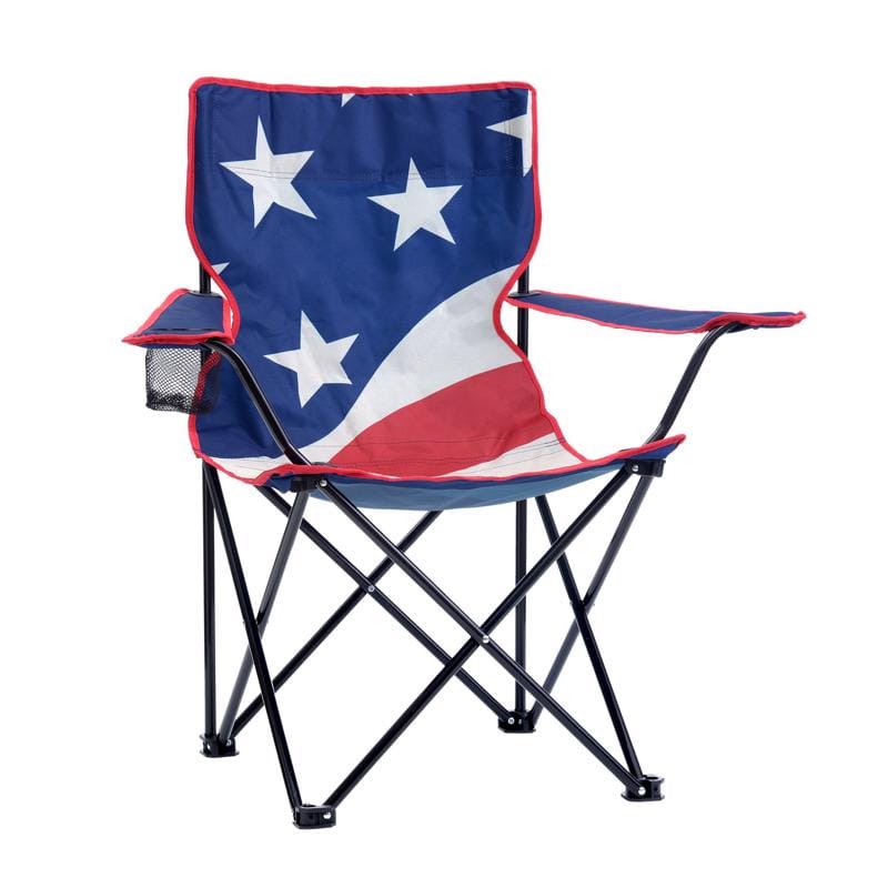 Quikchair 160053PK6 Red/White/Blue USA Classic Folding Chair
