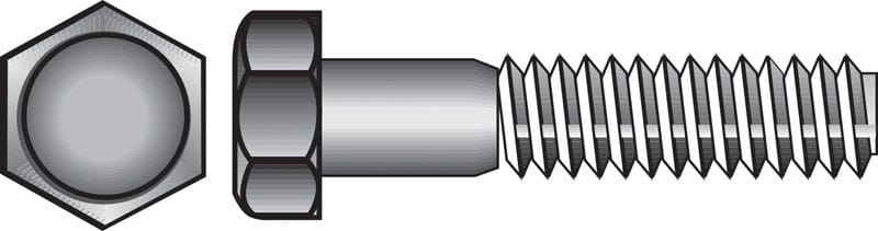 Hillman 0831590 5/16-18 in. D X 5 in. L Stainless Steel Hex Head Cap Screw 25 pk
