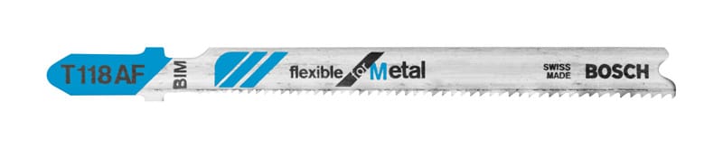 Bosch T118AF 3-5/8 in. Bi-Metal T-Shank Jig Saw Blade 24 TPI 5 pk