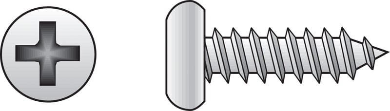 Hillman 0823204 No. 4 Ga. X 1/2 in. L Phillips Sheet Metal Screws 100 pk