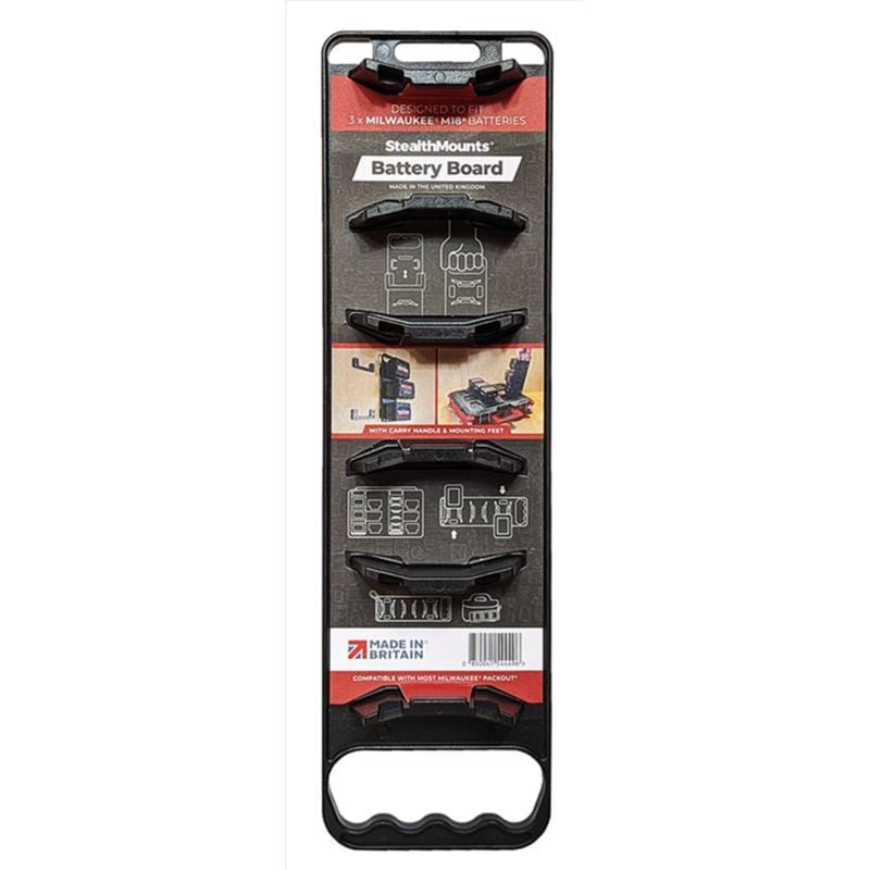 Stealthmounts BD-MW18-HF-1 Milwaukee M18 Battery Rack Black